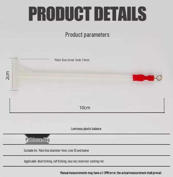 Luminous Plastic Forked Rig Holder for Long Cast Sea Fishing - White Berry & Yellow Croaker Line Divider.