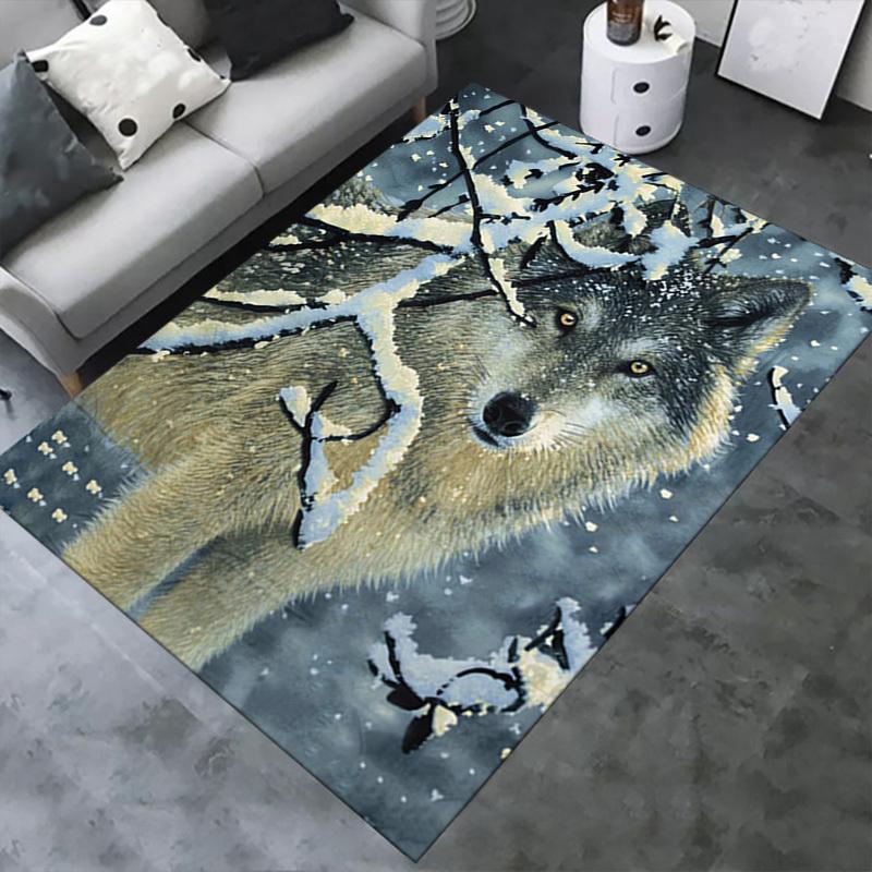 Office Carpet Winter Wolf Design, Sofa Rug, Chair Mat Protection