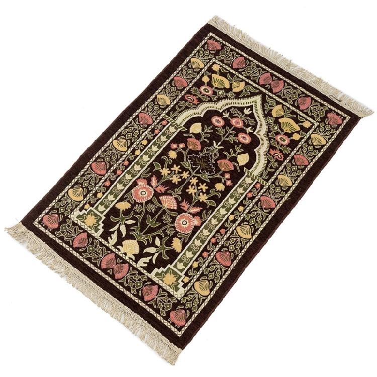 Beautifully Color Prayer Carpet Praying Rug Mat With Beads and Storage Bag Suitable For Women And Men Bayram Gift