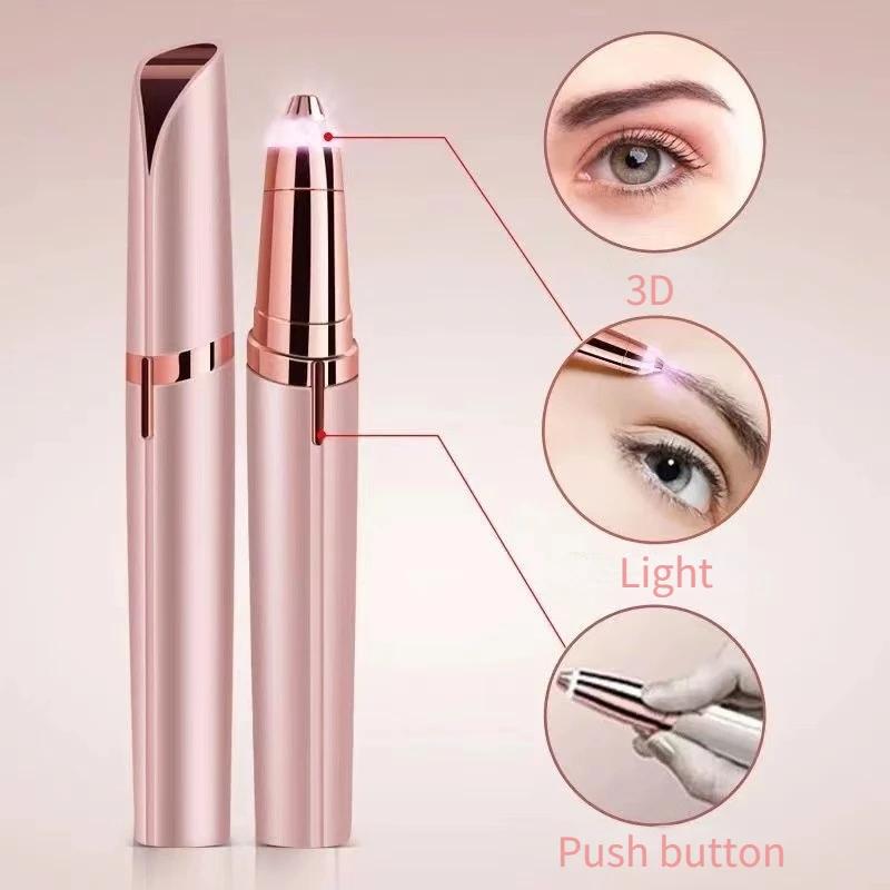New Electric Eyebrow Trimmer for Women Hair Removal Eye Brow Epilator Mini Shaper Shaver Security Painless Razor Scissor Pen