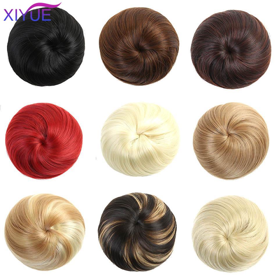 Synthetic Hair Bun Scrunchie Chignon Elastic Band Made Of Hair Clips High Temperture Fiber Hairpiece Ponytail Headwear