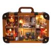 DIY Mini Doll House Wooden Miniature Kit Furniture Litht Dollhouse Furniture Handmade Model Assembly Toys Case Birthday Gifts