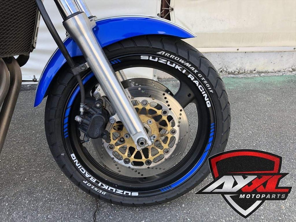 AxxL Custom Motorcycle Rim Stickers for Suzuki Racing 17-inch SP6-S (Sky Blue)