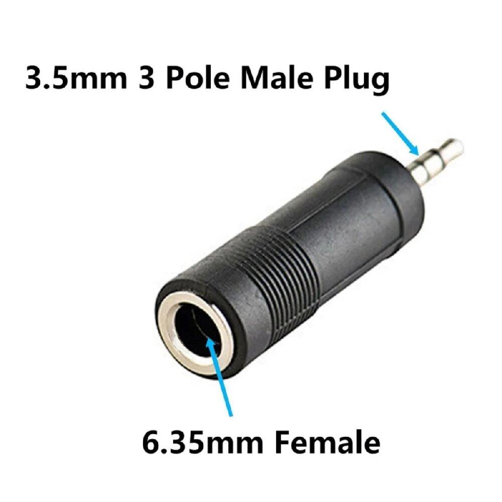 3.5mm Female To 6.35mm(1/4 Inch) Male Stereo Headphone Audio Adaptor/Microphone Plug Jack Adapter Converter