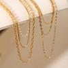 Light Luxury 18K Gold Plated Multi-Layer Stainless Steel Necklace, High-End Titanium Steel Jewelry, Non-Fading Neck Chain