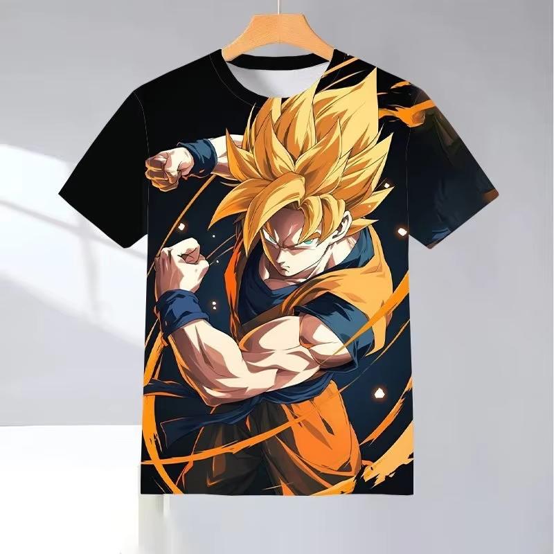 2026 Summer Dragon Ball T Shirt Kids Tops Tee Anime Figures Son Goku