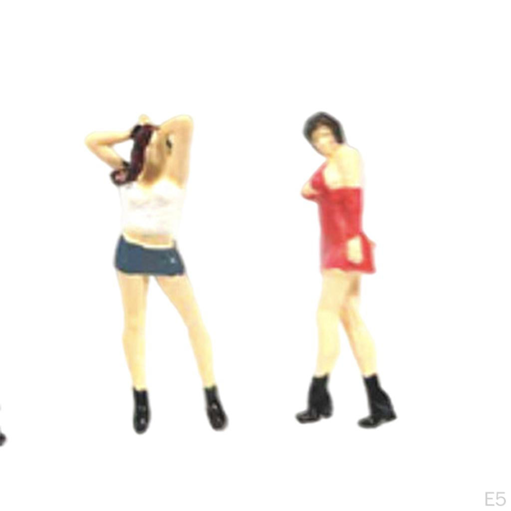 1/64 Hand Painted Miniature Scenario People Figures Men Women Dolls Toys