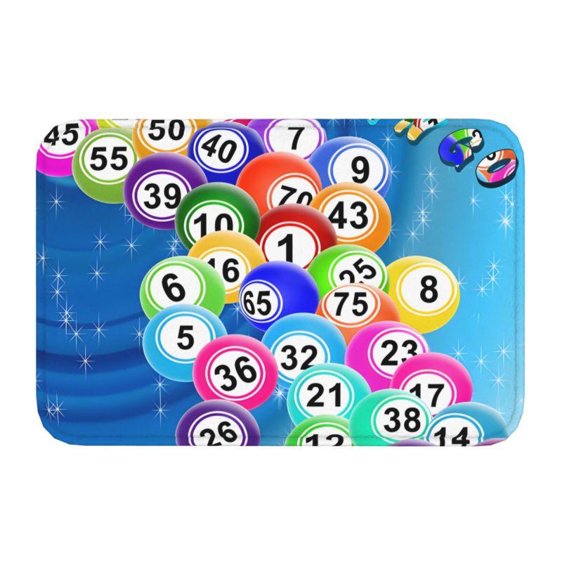 Game Bingo Doormat Mat Anti-Slip Kitchen Bathroom Toilet Rug Carpet 40*60cm