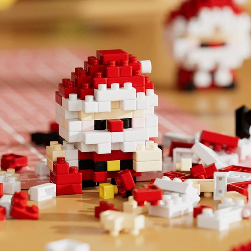 DIY Niedlicher Weihnachtsbaum Elch Hirsch Weihnachtsmann Apfel Pinguin Heiligabend Baum MINI Schneemann Baustein Set Bausteine Sets Spielzeug Geschenk