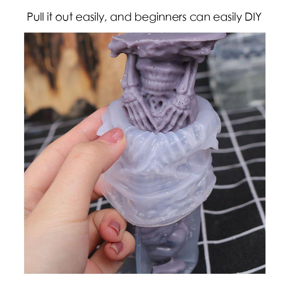 Skull Head Candle Mould Pumpkin Halloween Skull Crafts Silicone Molds Home Decor
