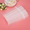 100 Pack Disposable Plastic Straws with Single Bend Flexible Neck Clear Plastic Drinking Straws Individually Wrapped for Parties Events and Daily Use