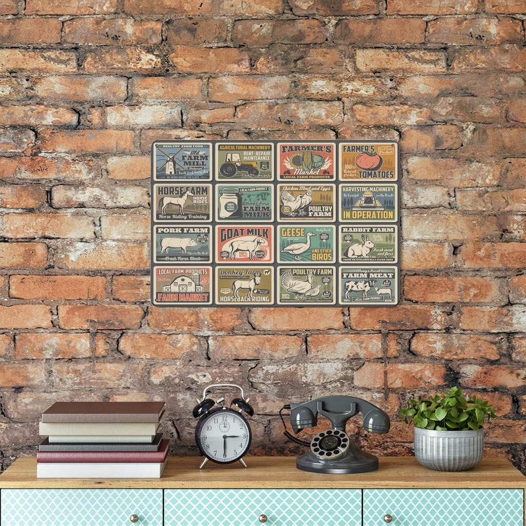 One Pack Horizontal Vintage Metal Tin Wall Art 2030cm 3040cm Retro Style Decorative Sign For Home Bar Garage Cafe Kitchen Display