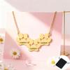 Customized Name Date Dog Claw Print Necklace Stainless Steel Personalized Cat Claw Name Necklace Fashion Pet Lover Gift