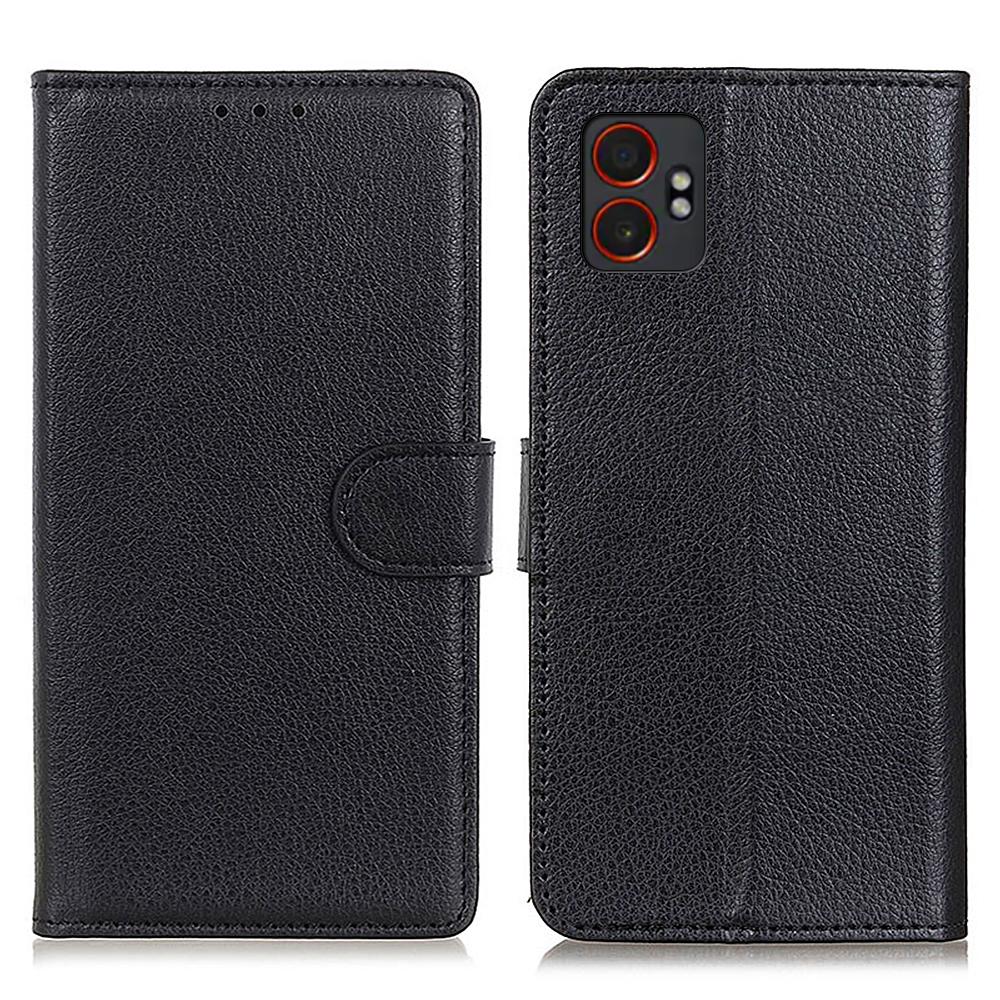For Samsung Galaxy XCover7 Pro Wallet Case PU Leather Phone Cover Litchi Texture