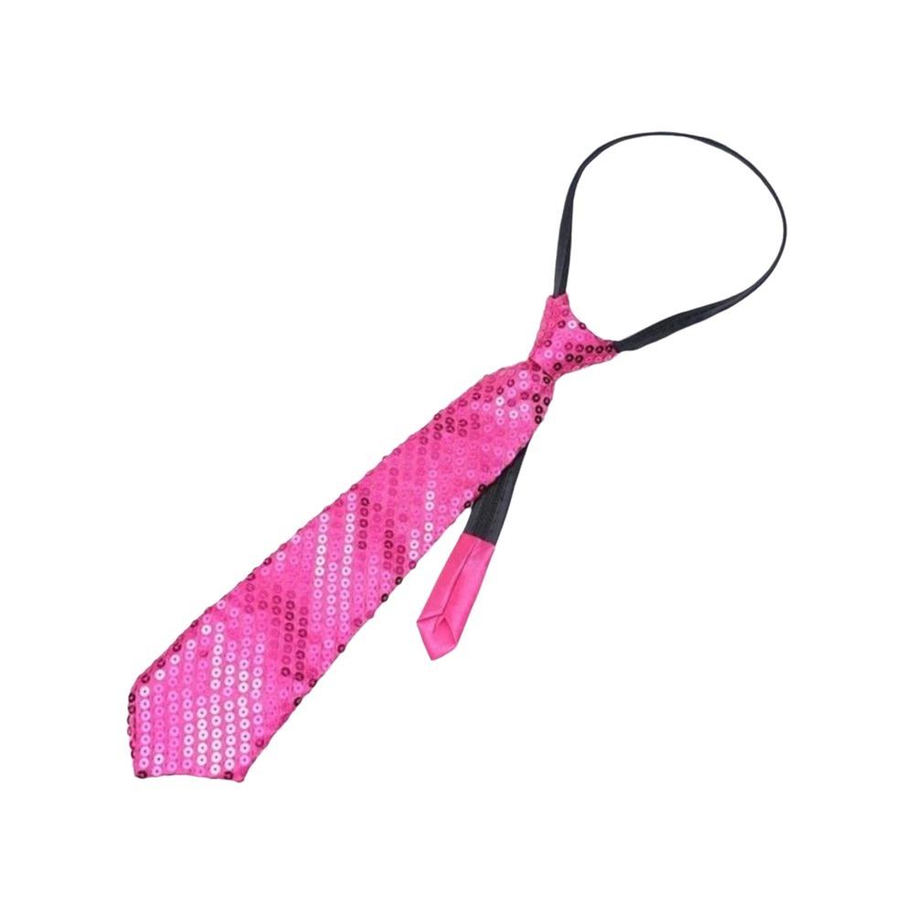Solid Color Pre-Tied Neck Wear Korean Style Women Neckties Casual Sequins Ties Party Accessories
