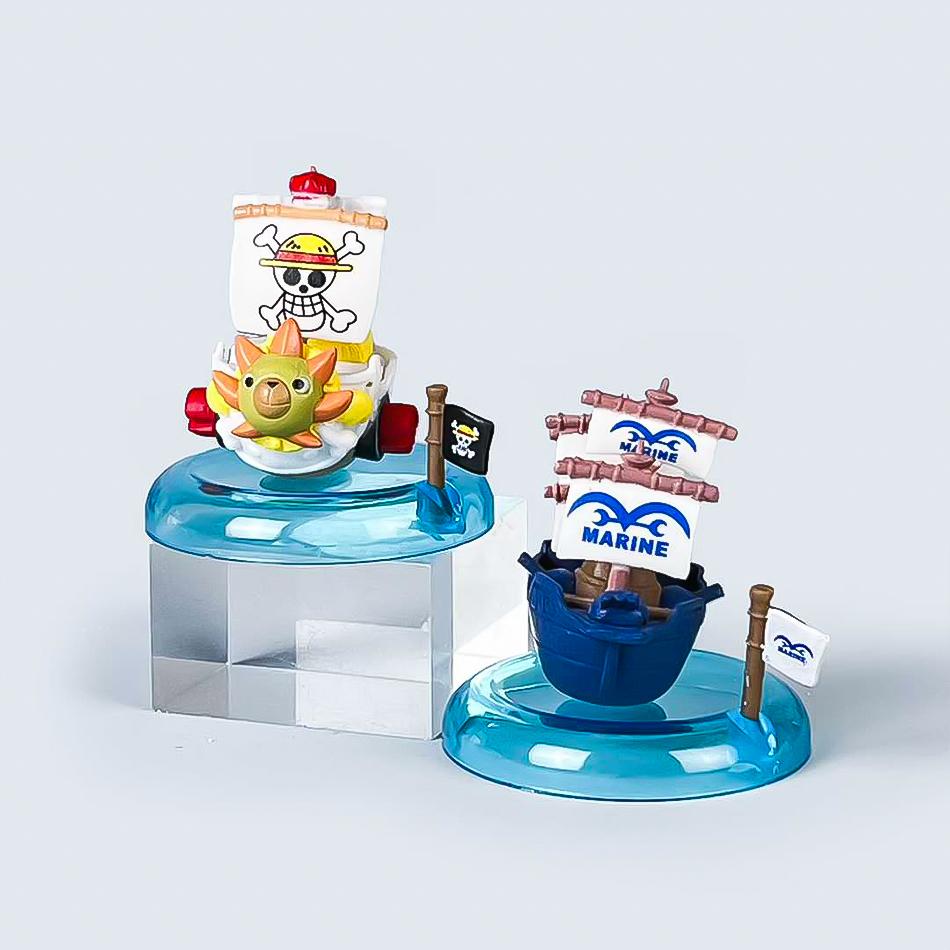 8 pièces One Piece anime Bateau Pirate Tendance Boîte Aveugle Boîte Mystère Ornements Kawaii Figurines Décoration d'Intérieur Bureau