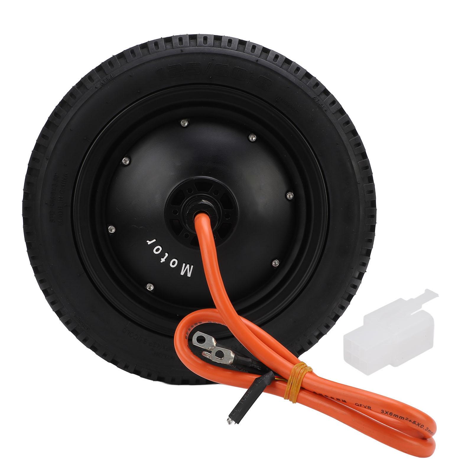 13-дюймовый мотор-колесо с вакуумной шиной, двойной датчик Холла, высокий крутящий момент, 800–1500 Вт, 48–72 В для гольф-кара, квадроцикла, UTV