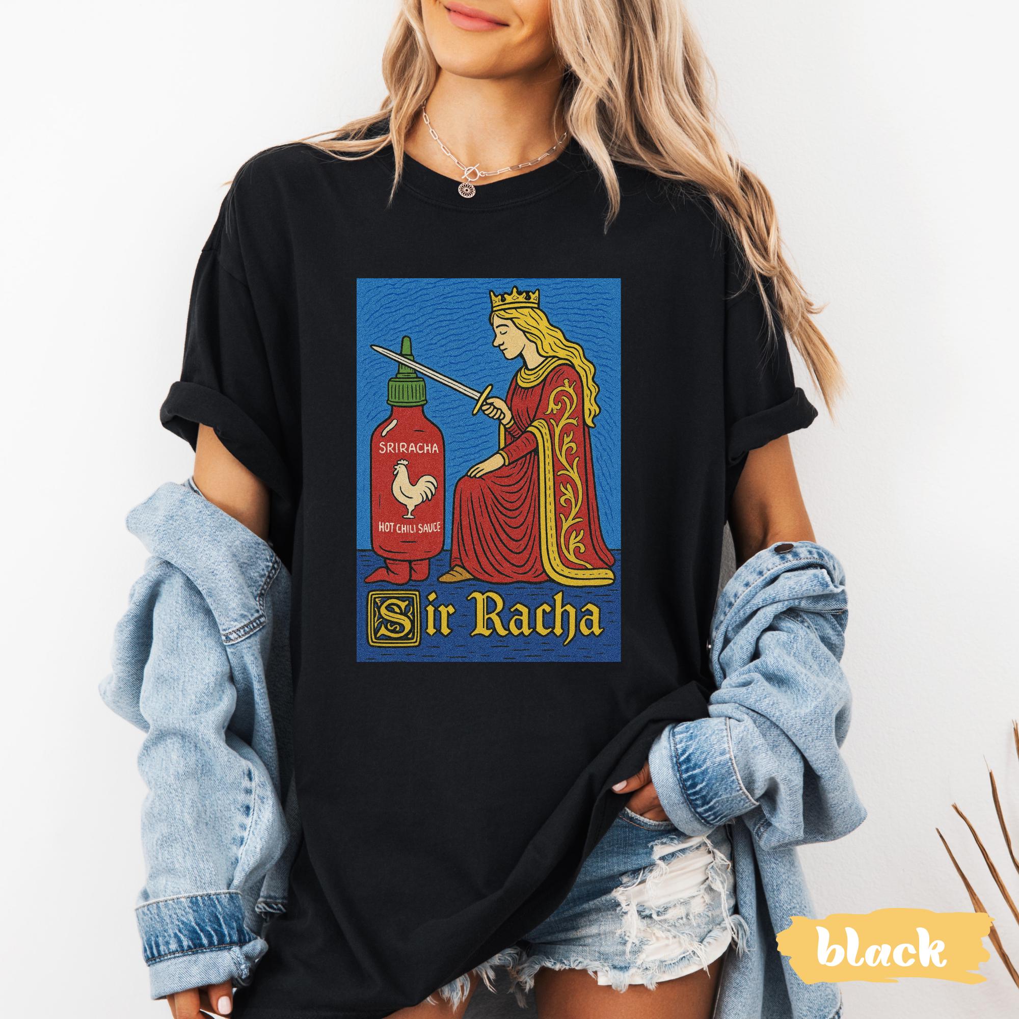 

Plus Size Summer Womens Vintage Sir Racha TShirt Cotton Breathable Stylish Versatile Street Style Oversized XL