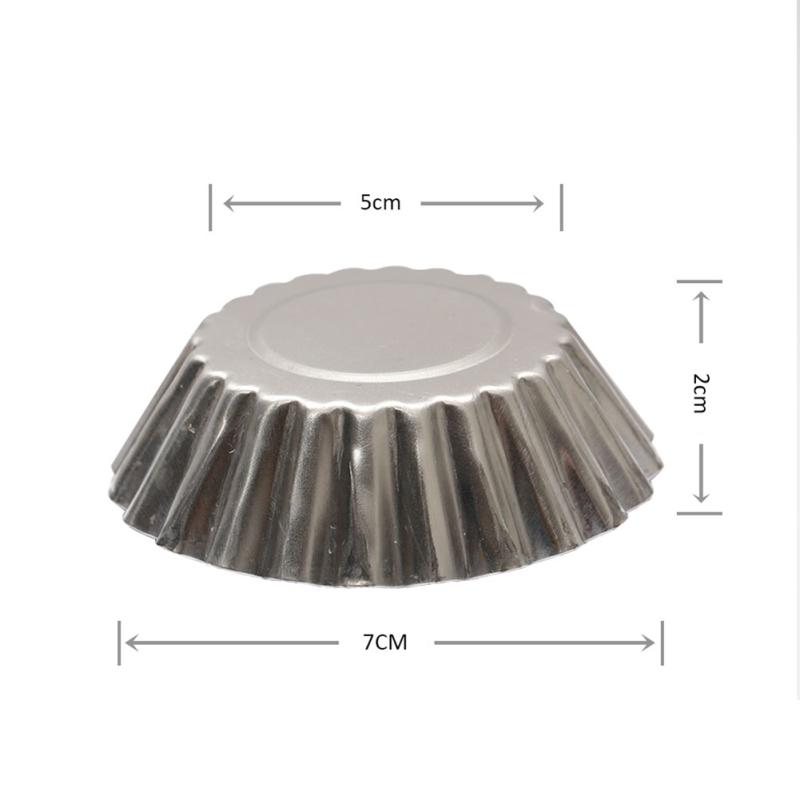 Cheap Egg Tart Mold Reusable Flower Edge Aluminum Cake Mold Joom