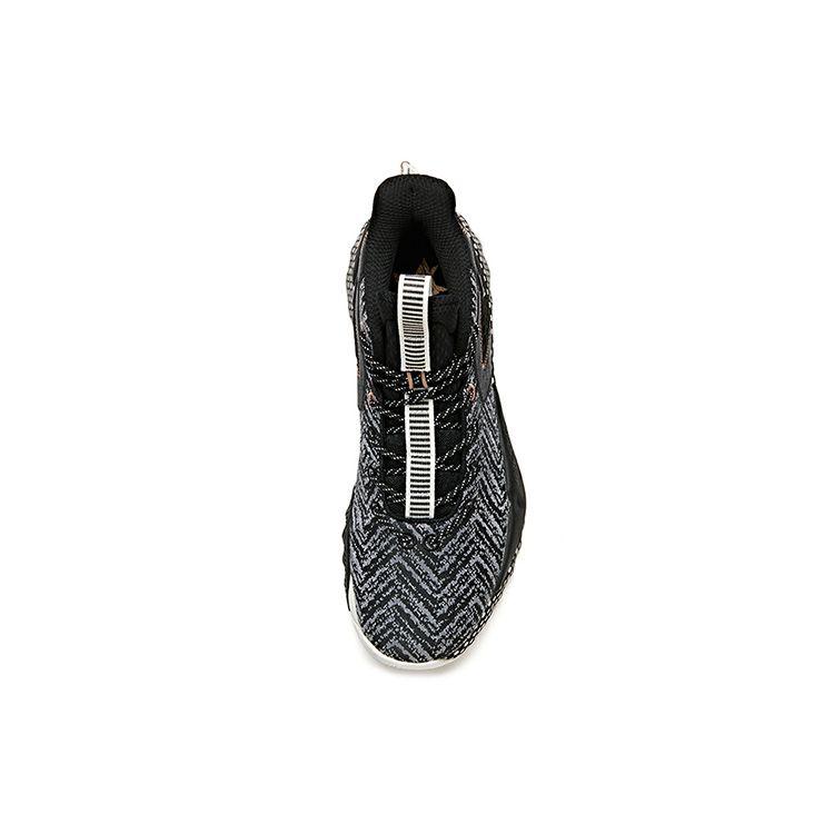 Anta Speed Battle 3 Shock Absorption Warm High-Top Basketball Shoes Men Sneakers Black White 11941606-5