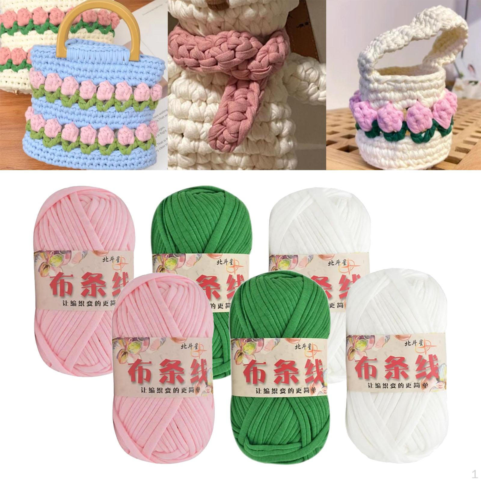 

6 шт., толстая пряжа, трикотажная футболка, ковровая пряжа, ткань для спагетти для