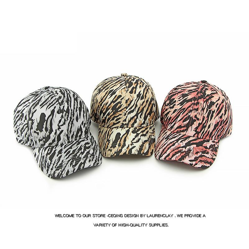 Women's Spring Summer Leopard Print Cap Outdoor Sun Hat Men's Baseball Cap