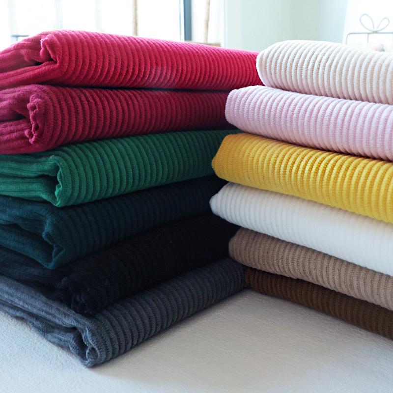 Solid-Color Ribbed Corduroy Jacket and Shirt-Smock in Silk Fabric
