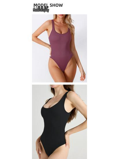 Women’s Seamless Tummy Control Sleeveless Bodysuit Thong Shaper