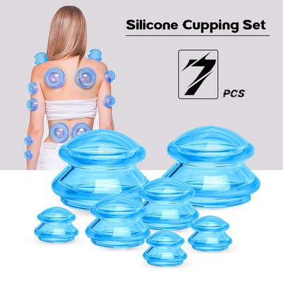 7 Stück Gläser Premium Transparent Vakuumsaugmassage Schröpfen Anti-Cellulite Ventosa Körper Gesichtsbecher Gewichtsverlust Chinesische Therapie