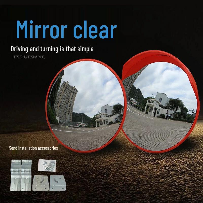 Miroir de circulation grand angle: Miroir Convexe Extérieur/Intérieur pour la Sécurité Routière et l'Antivol, Parfait pour les Coins de Garage