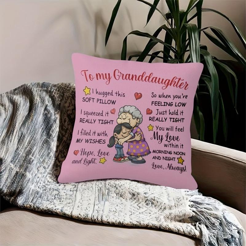 Gifts For Grandchildren With The Theme Of Love And Blessing, Double-Sided Square Pillowcase, Lovely Wind Pillowcase Without Core