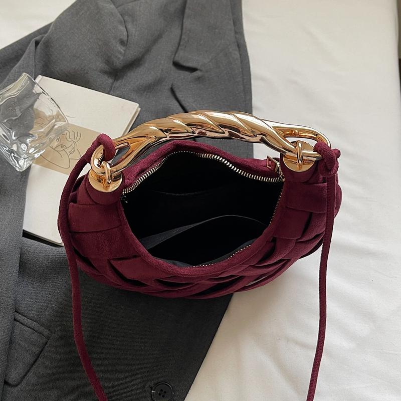 Woven Crossbody Dumpling Bag Luxury Handbag Handmade Weave Shoulder Bag Small Casual Designer Purse for Women