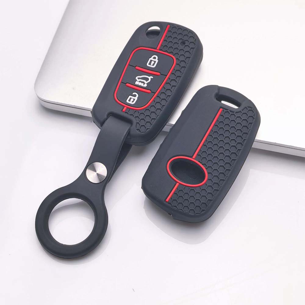 Key Fob Cover for Hyundai with Keychain Anti-Scratch Guard Shockproof Protection Soft Grip Texture Responsive Button Touch Dust Resistant Cover