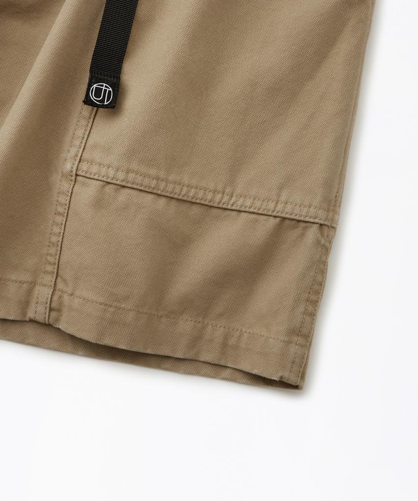 OUTSTANDING Canvas Climbing Belted Shorts_Beige