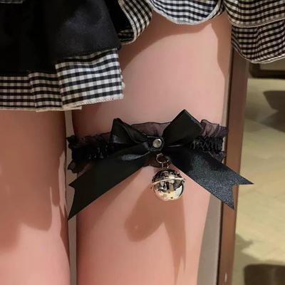 Soft Girl Lace Bow Bell Pendant Choker Necklace