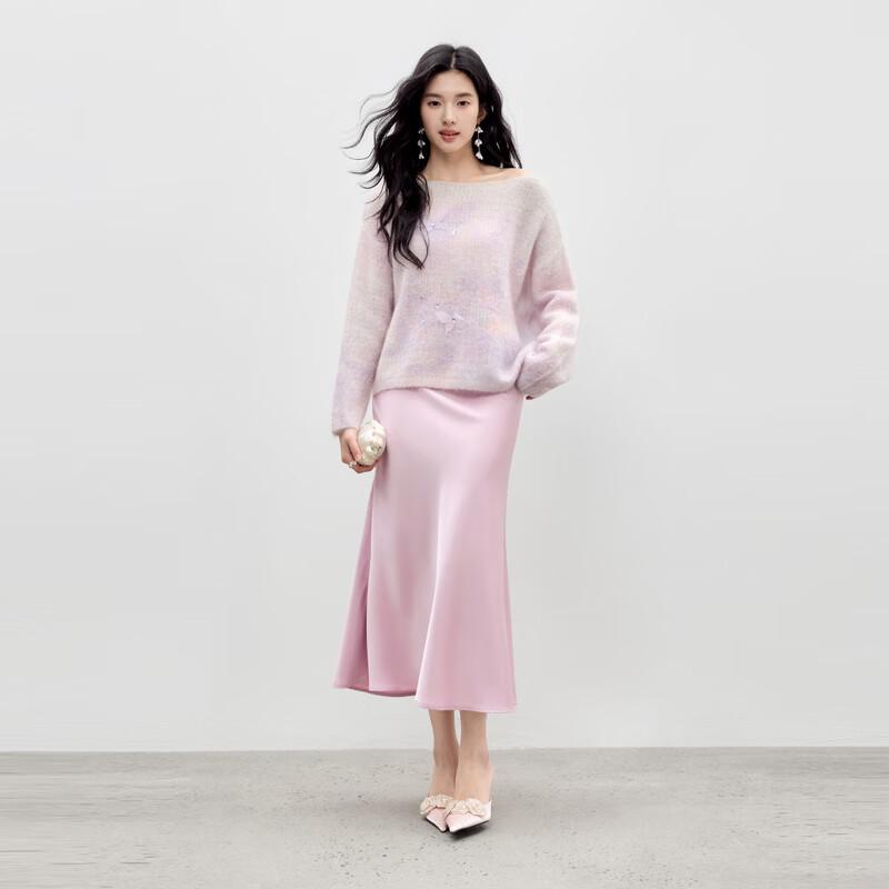 Damen 3D-Schmetterling Mohair Strickoberteil