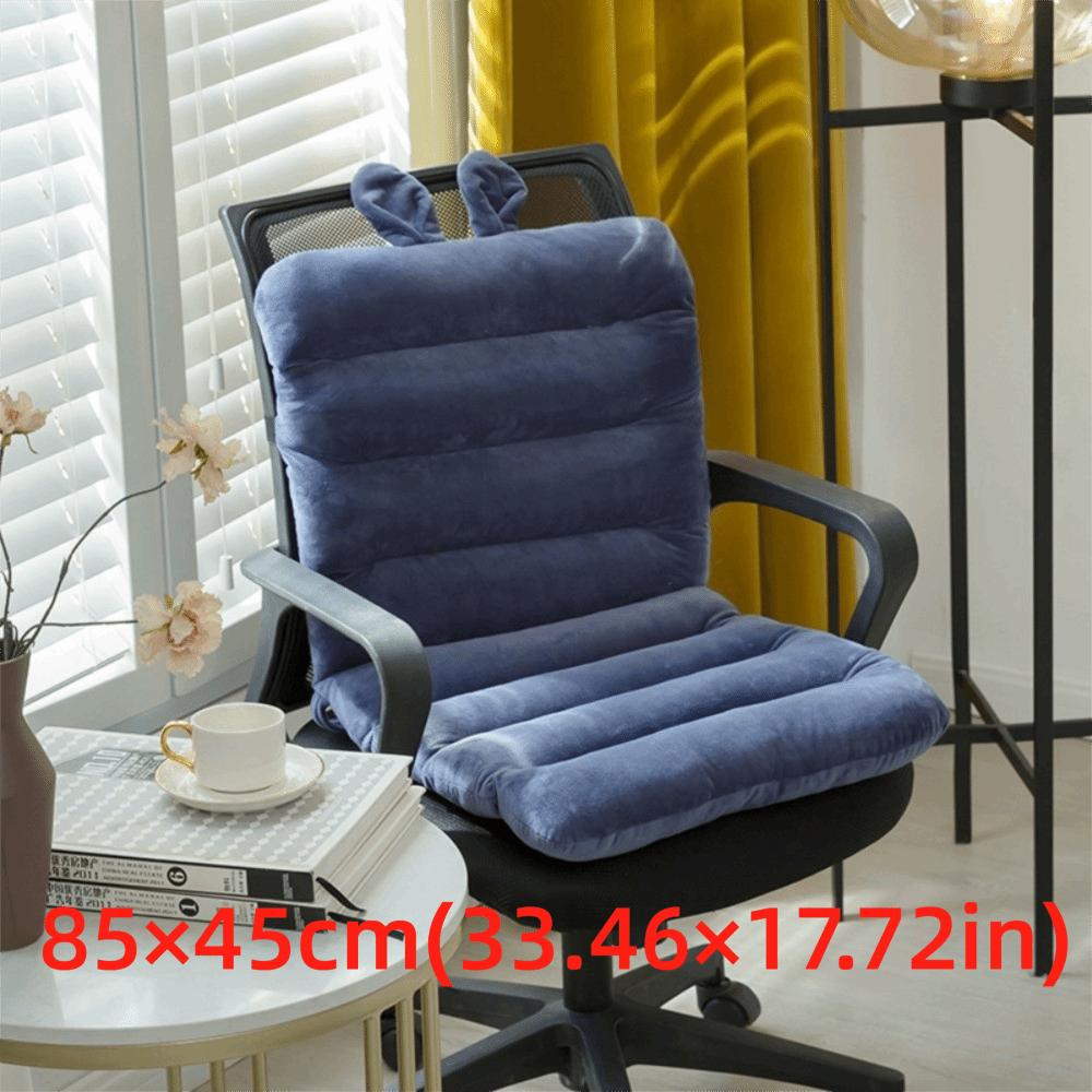 New Soft Desk Chair Cushion Winter Warm Velvet Seat Cushion Removable Thickened Back Support Cushion Office Computer Chairs