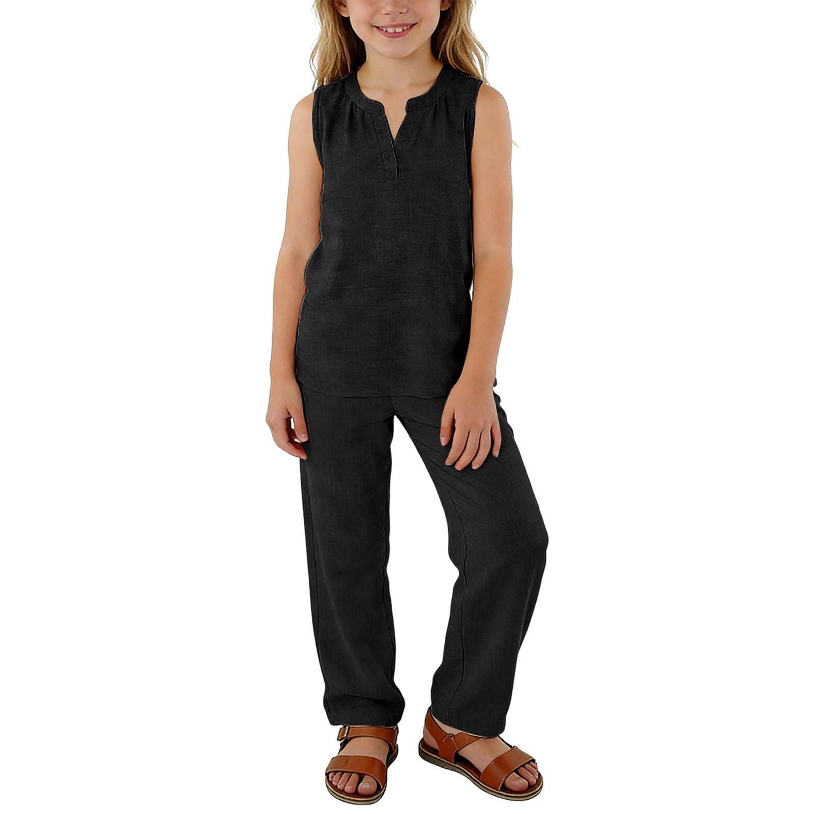 Boys And Girls Casual Comfortable Two-Piece Kids Set 100 чёрный