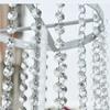 Long Octagon Beads With Silver Rings Hooks Crystal Chandelier Chain Garland For Transparent Crystal Beaded Curtain