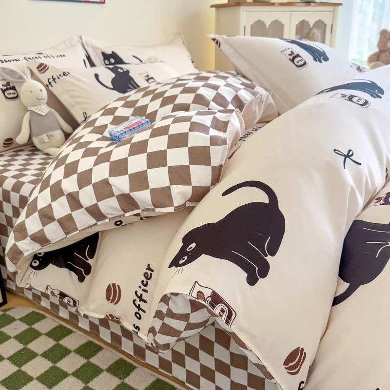 

Затишний піскоструминний постільний комплект: Чотири предмети, безпечні для шкіри, для гуртожитків 1.8m Four-piece Set