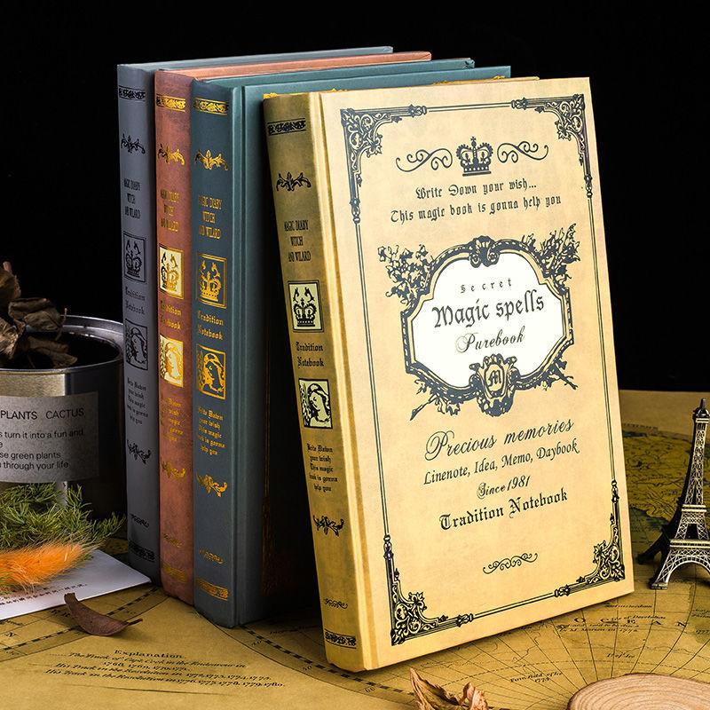 Buy Hard Cover Retro Super Thick A5 Diary European Style Notebook ...