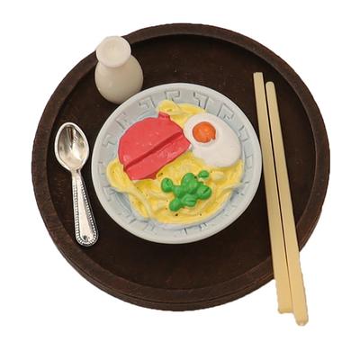 7PCS Doll House Accessories 1:12 Dollhouse Miniature Eel Rice Caviar Sake Lamian Noodles Kitchen Model Decor Toy