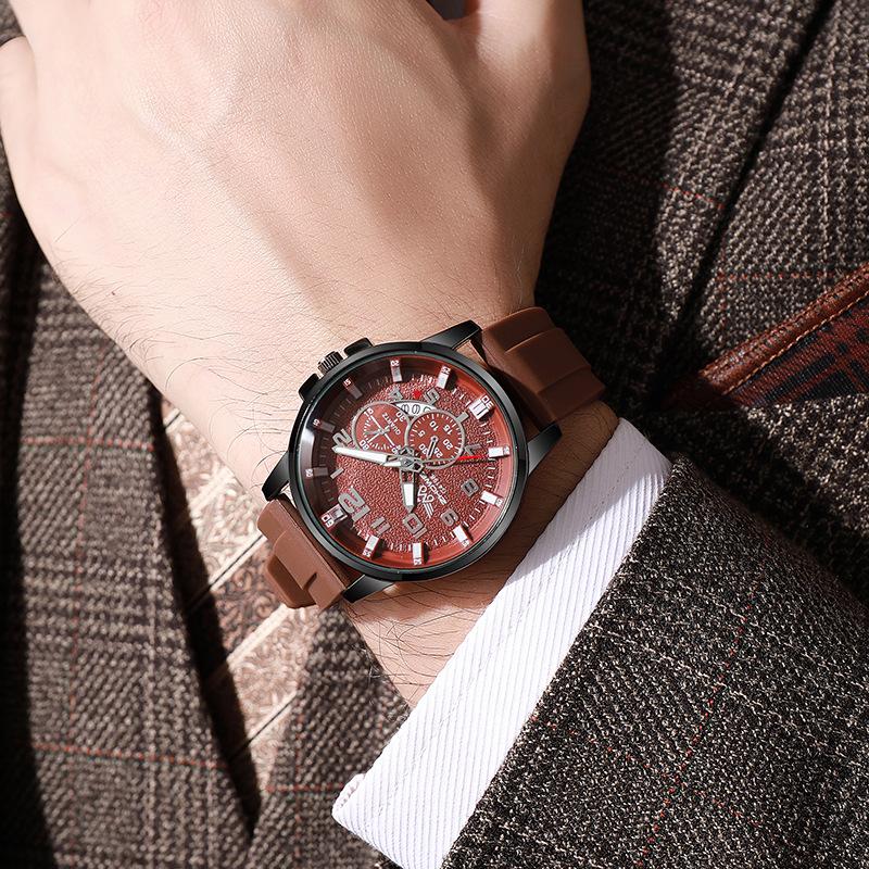 Men'S Fashion Silicone Watch Casual Waterproof Men'S Watch Watch