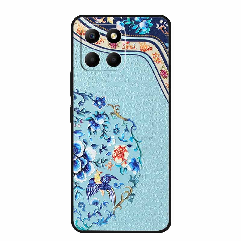 3D Emboss Case For Honor X7d 4G Phone Case X 7 d Coque Flowers Soft Silicone Back Cover For Honor X7d Case HonorX7d Fundas Shell