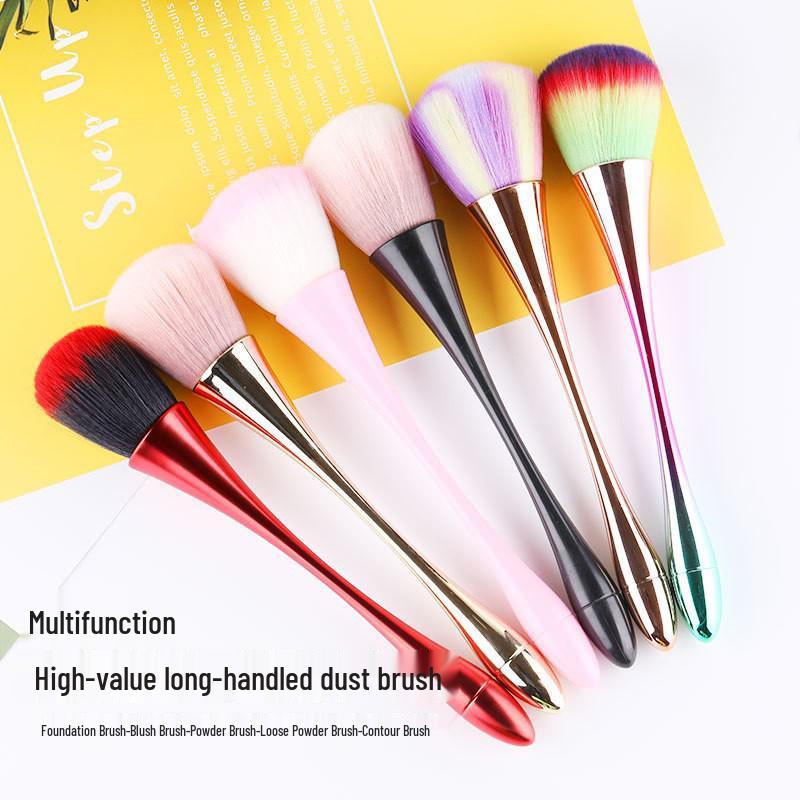 Nagelstaubbürste & Make-up-Pinsel-Set: Großer Kopf, Langer Griff, Schmaler Mittelteil für Setting-Puder, Foundation & Rouge