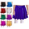 Kids Girls Ashion Shiny Metallic Flared Pleated A-line Mini Skirt Casual Skirt Jazz Disco Look Pleated Short Mini Skirt