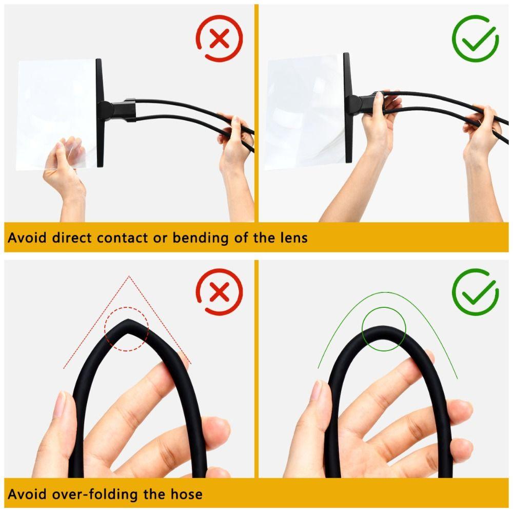 3X HD Fresnel Lens Magnifier Neck Hanging Reading Magnifier Durable Magnifying Glass Reading