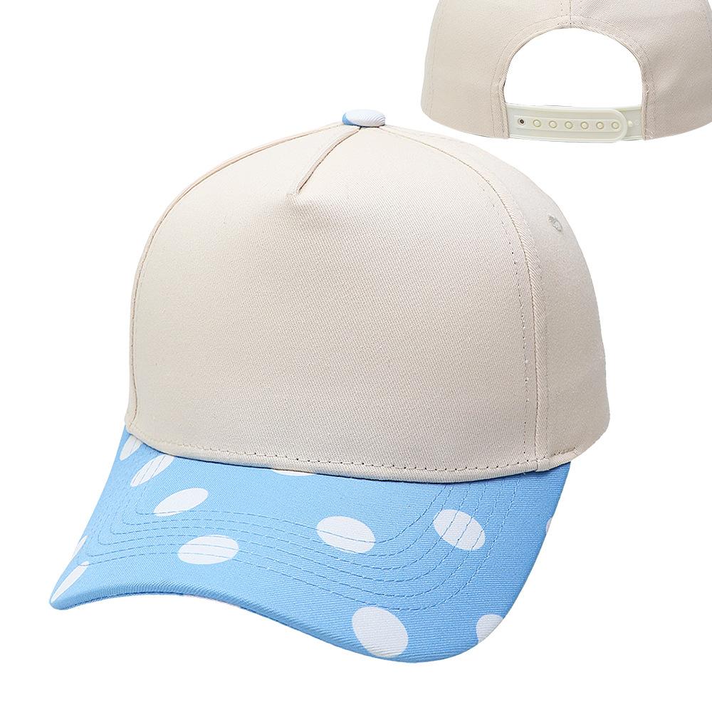 Customized Korean Polka Dot Wave Point Baseball Cap Women Summer Sun Protection Fashionable Versatile Color Blocking Casual