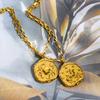 Pendant Collarbone Chain Women Neck Jewelry Vintage Golden Necklace Vacation