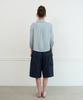 AYVUL Stripe Fold Bermuda Pants, Navy